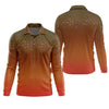 Joycorners Orange Brook Trout Skin UPF Fishing Shirts, Hooded Sun Shirt, Personalized Fishing Gifts, UV Shirts For Men