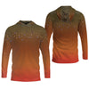 Joycorners Orange Brook Trout Skin UPF Fishing Shirts, Hooded Sun Shirt, Personalized Fishing Gifts, UV Shirts For Men