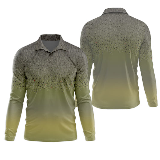 Joycorners Green Brook Trout Skin UPF Fishing Shirts, Hooded Sun Shirt, Personalized Fishing Gifts, UV Shirts For Men
