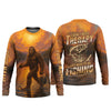 Joycorners Bigfoot Fishing Shirt, Fishing Therapy SPF Shirts For Men, Fishing UPF Shirts, Funny Fishing Shirt