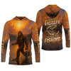 Joycorners Bigfoot Fishing Shirt, Fishing Therapy SPF Shirts For Men, Fishing UPF Shirts, Funny Fishing Shirt