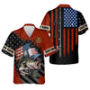 Joycorners Patriotic Fishing Shirt, Largemouth Bass Fishing SPF Shirt, Fisherman Outfit, Men Long Sleeve Shirt