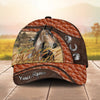 Joycorners Personalized Horse Orange Brown Leather Style Cap (9 Breeds)