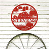 Joycorners Round Personalized  Farm Scene Sign, Farm Wall Decor, Farmhouse Decor, Farm Wall Art, Gift for Farmer, Farm Lovers, Kids Farm Bedroom Decor LM0110