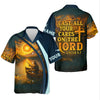 Joycorners Cast All Your Cares On The Lord Christian Fishing SPF Shirt For Men, Fisherman Gift, Men's Fishing Shirt