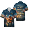 Joycorners The Best Things In Life Are Wild And Free Funny Bigfoot Fishing SPF Shirt For Men, Gift For Fisherman