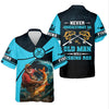 Joycorners Never Underestimate An Old Man With A Fishing Rod Custom Name UPF Shirts, Men's Fishing Shirt