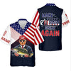 Joycorners Make Fishing Great Again Patriotic Fishing Shirt, American Flag Fishing Shirt, Fishing UPF Shirts, Men's Fishing Shirt