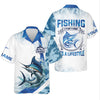 Joycorners Fishing It's Not A Hobby It's A Lifestyle Blue Camo Fishing UPF Shirts, Blue Marlin Fishing Shirts For Men