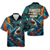 Joycorners Shark Fishing Shirt, Fearless In The Face Of The Unknown Fishing UPF Shirts, Fishing Gifts For Men