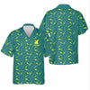 Joycorners Green And Yellow Shark Pattern Performance Fishing Shirts, SPF Shirt For Men, Fishing Gifts For Men