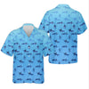 Joycorners Swordfish Pattern Blue Fishing Shirt, Cute Fishing Outfits, SPF Shirt For Men, Men's Fishing Shirt