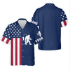 Joycorners Bigfoot American Flag Patriotic Fishing Shirt, SPF Shirt For Men, Gift For Fisherman, Fishing Shirts For Men