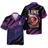 Joycorners The Lone Below Shark And Skull Purple Fishing Shirt, SPF Shirt For Men, Men's Fishing Shirt