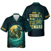 Joycorners The Struggle Is Real But So Is The Reward Horror Fishing SPF Shirt For Men, Men's Fishing Shirts Long Sleeve