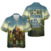Joycorners Gone Fishing Be Back Never Sasquatch Fishing SPF Shirt, Performance Fishing Shirts, Men's Fishing Shirt