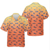 Joycorners Swordfish Pattern Orange Fishing Shirt, Cute Fishing Outfits, SPF Shirt For Men, Men's Fishing Shirt