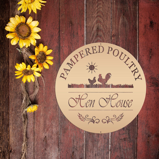 Joycorners Metal Chicken Coop Sign - Chicken Coop Outdoor Sign, Chicken Sign Ideas, Chicken Farm Sign, Hen House Sign LM0110