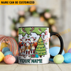 Joycorners Hereford Christmas Personalized Name Two Tone Mug