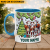 Joycorners Hereford Christmas Personalized Name Two Tone Mug