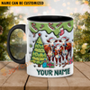 Joycorners Hereford Christmas Personalized Name Two Tone Mug