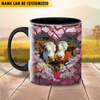 Joycorners Hereford Couple Personalized Name Two Tone Mug