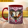 Joycorners Hereford Couple Personalized Name Two Tone Mug