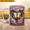 Joycorners Hereford Couple Personalized Name Two Tone Mug