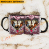 Joycorners Hereford Couple Personalized Name Two Tone Mug