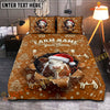 Joycorners Merry Christmas Cow Personalized Name Cozy Bedding set (6 Cattle Breeds)