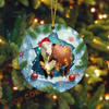 Joycorners Personalized Farmhouse Cow Acrylic Ornament (14 Breed Options)