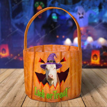 Joycorners Hereford Cattle Lick or Treat Personalized Name Halloween Spooky Candy Basket