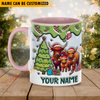 Joycorners Highland Cattle Christmas Personalized Name Two Tone Mug