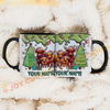 Joycorners Highland Cattle Christmas Personalized Name Two Tone Mug