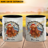 Joycorners Highland Personalized Name Christmas Farmyard Mug