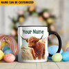Joycorners Highland Personalized Name Two Tone Mug