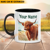 Joycorners Highland Personalized Name Two Tone Mug