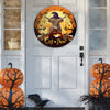 Joycorners Halloween Highland Cattle All Printed 3D Round Metal Sign