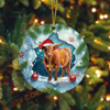 Joycorners Personalized Farmhouse Cow Acrylic Ornament (14 Breed Options)