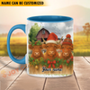 Joycorners Personalized Christmas Farmhouse Holiday Gift Cow Mug