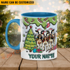 Joycorners Holstein Christmas Personalized Name Two Tone Mug