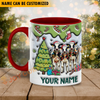 Joycorners Holstein Christmas Personalized Name Two Tone Mug