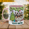 Joycorners Holstein Christmas Personalized Name Two Tone Mug
