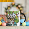 Joycorners Holstein Christmas Personalized Name Two Tone Mug
