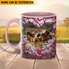 Joycorners Holstein Couple Personalized Name Two Tone Mug