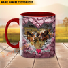Joycorners Holstein Couple Personalized Name Two Tone Mug