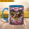 Joycorners Holstein Couple Personalized Name Two Tone Mug