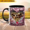 Joycorners Holstein Couple Personalized Name Two Tone Mug