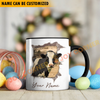 Joycorners Holstein Funny Personalized Name Two Tone Mug