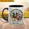 Joycorners Holstein Personalized Name Christmas Farmyard Mug